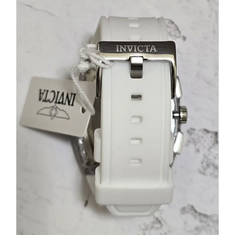 Invicta S1 Rally Mens 42mm White Black Carbon Chronograph Watch 70145 Brand New